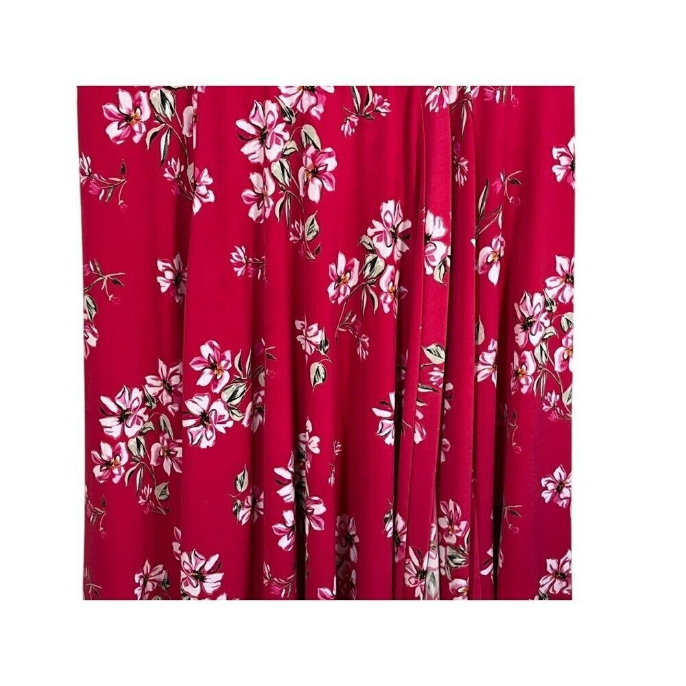 Torrid Dress 1X Pink Floral Midi Feminine Retro Western Boho Classic Tropical - Picture 5 of 14